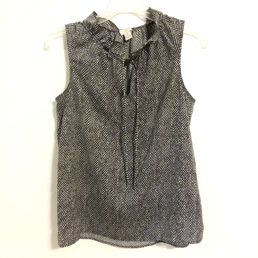 J. Crew Sleeveless Gray Blouse Top
